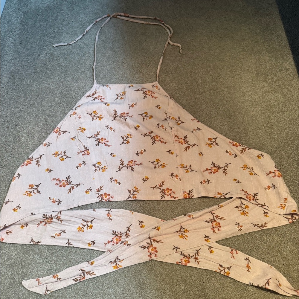 American Eagle Tie Wrap Halter Top